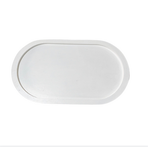 Bandeja Oval branca MDF 30cm