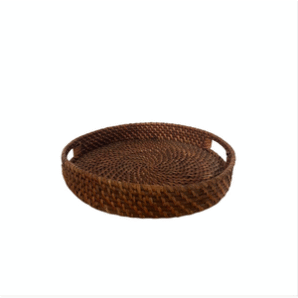Bandeja Rattan 30cm diâmetro