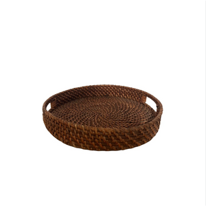 Bandeja Rattan 30cm diâmetro