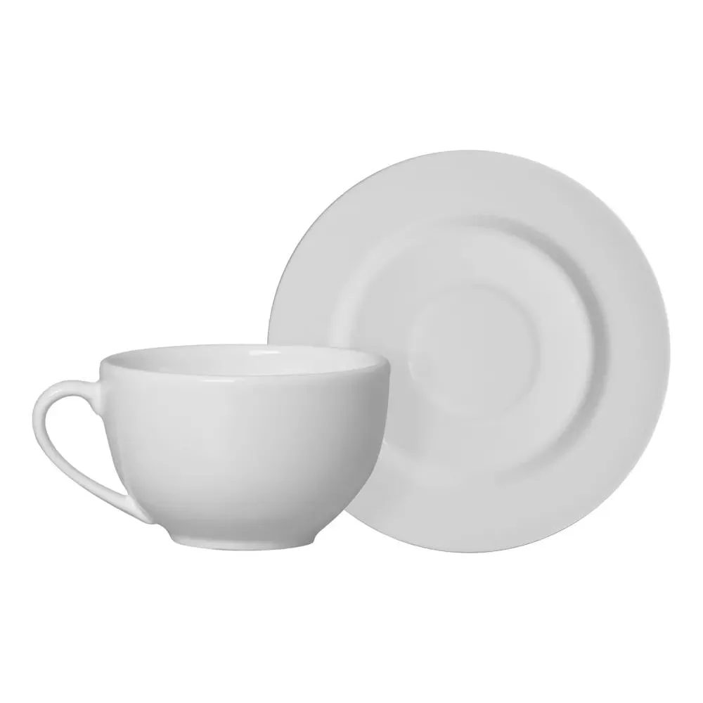 Xicara com Pires Branco pérola