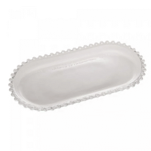 Travessa Oval de Cristal 30cm x 15cm