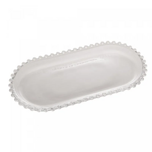 Travessa Oval de Cristal 30cm x 15cm