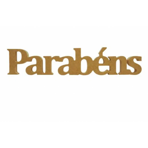 Palavra Parabens MDF
