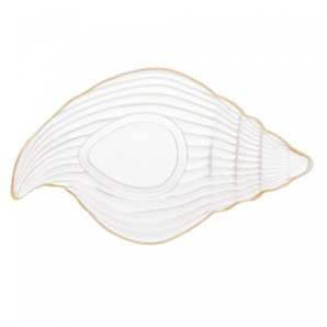 Mini Bandeja Concha fio dourado