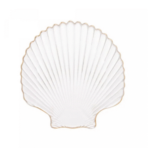 Mini Bandeja Concha fio dourado